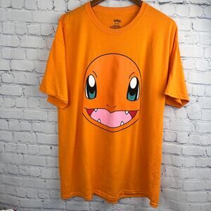 NEW ADULT Charmander Big Face Anime Character Nintendo Pokemon Tee Shirt XL